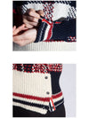 Tartan Check Jacquard Wool Mohair Knit Top Red Beige - THOM BROWNE - BALAAN 9