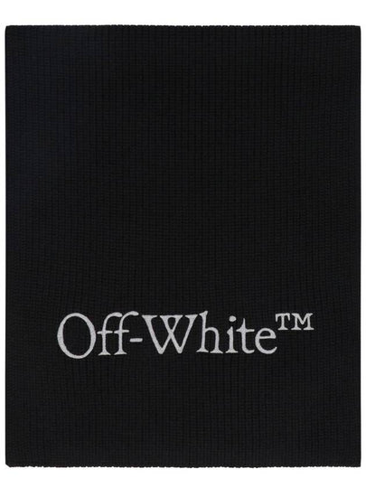 muffler scarf OMMA052F23KNI001 1072 BLACK - OFF WHITE - BALAAN 2