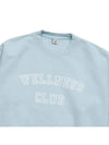 Wellness Club Flock Crew Neck Cotton Sweatshirt Baby Blue - SPORTY & RICH - BALAAN 4