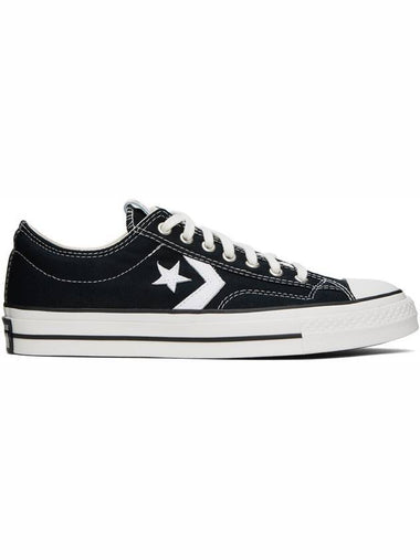 Star Player 76 Premium Canvas Low Top Sneakers Black - CONVERSE - BALAAN 1