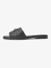 Gancini Leather Slippers Black - SALVATORE FERRAGAMO - BALAAN 2