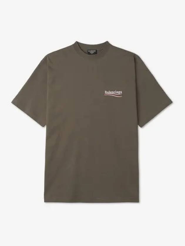 Political Campaign Large Fit Short Sleeve Khaki - BALENCIAGA - BALAAN 2