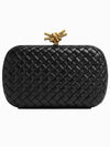 Knot Minaudiere Pouch Bag Black - BOTTEGA VENETA - BALAAN 2