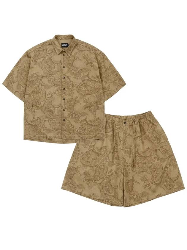 Paisley Short Sleeve Set Beige - AJOBYAJO - BALAAN 2