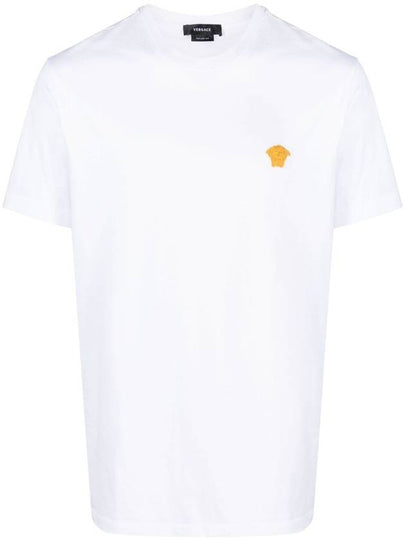 Medusa Embroidery Cotton Short Sleeve T-shirt White - VERSACE - BALAAN 2