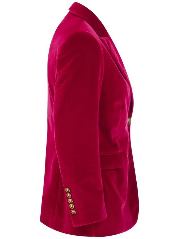 ANGELICA - Two-button velvet blazer - SAULINA - BALAAN 3