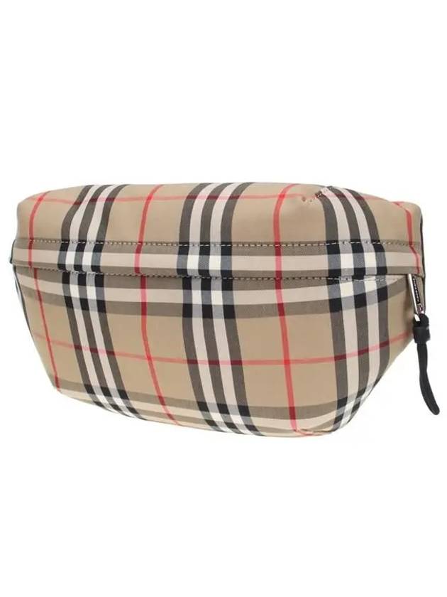 Medium Vintage Check Bonded Cotton Belt Bag Beige - BURBERRY - BALAAN 3