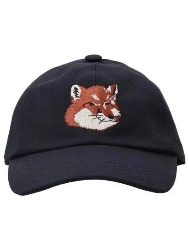 Large Fox Head Embroidered 6P Ball Cap Navy - MAISON KITSUNE - BALAAN 2