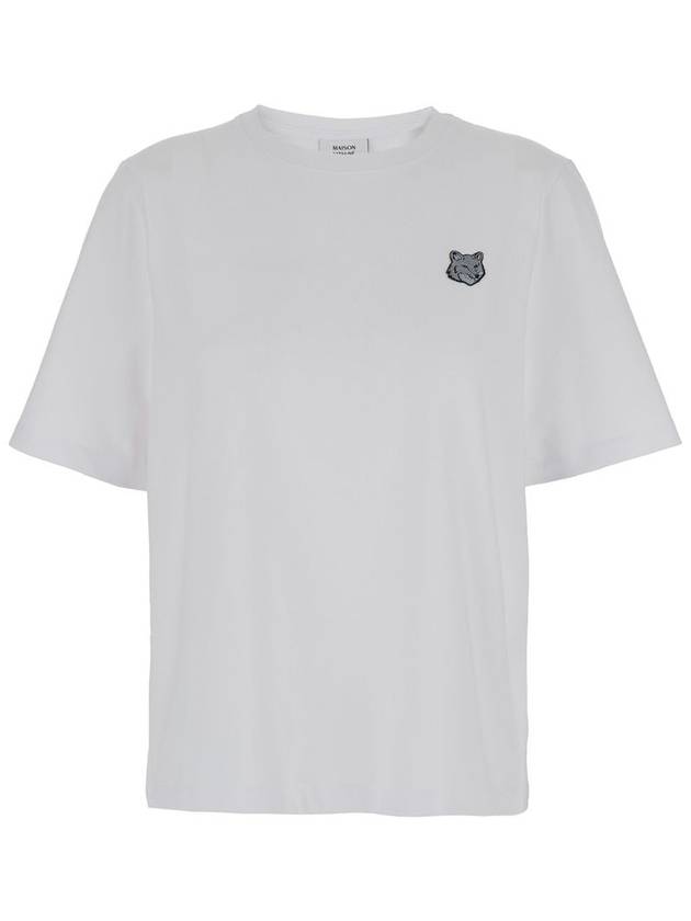 Bold Fox Head Patch Short Sleeve T-Shirt White - MAISON KITSUNE - BALAAN 2