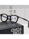 Blue light blocking glasses frame TF6009DB 002 Matte black horn rim Asian fit round - TOM FORD - BALAAN 2