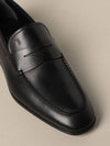 Men's Small Logo Leather Penny Loafer Black - TOD'S - BALAAN 5