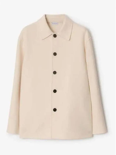 Single-Breasted Wool Jacket Ivory - BURBERRY - BALAAN 2