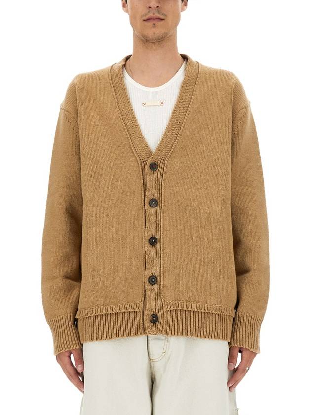 Elbow Patch Cardigan Beige - MAISON MARGIELA - BALAAN 2