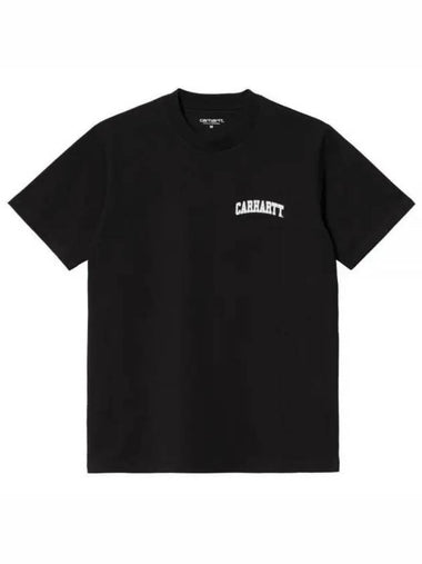 University Script Short Sleeve T-Shirt Black - CARHARTT WIP - BALAAN 1