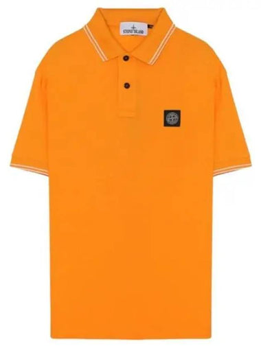 Logo patch striped polo t shirt - STONE ISLAND - BALAAN 1