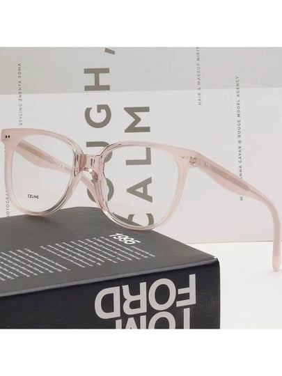 Glasses frame CL5010IN 072 square horn rim transparent pink overfit - CELINE - BALAAN 2