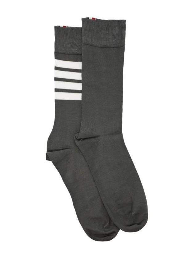 Men's Diagonal Light Weight Midi Socks Dark Grey - THOM BROWNE - BALAAN 3