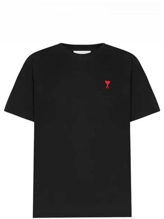 Small heart logo short sleeve t shirt black - AMI - BALAAN 2