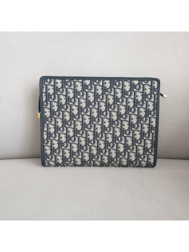 30 Montaigne Pouch Blue  Oblique Jacquard - DIOR - BALAAN 3