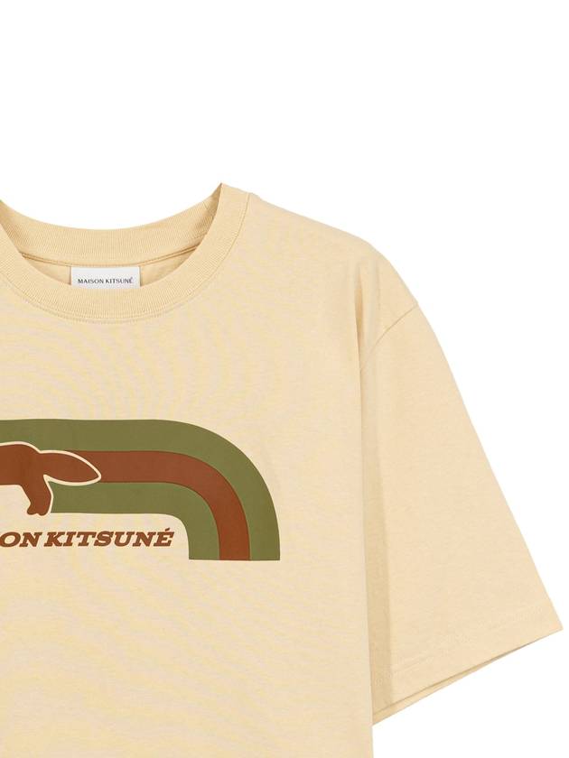 Men's Flash Fox Comfort Short Sleeve T-Shirt Beige - MAISON KITSUNE - BALAAN 5