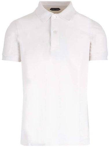 Tennis Short Sleeve PK Shirt White - TOM FORD - BALAAN 1