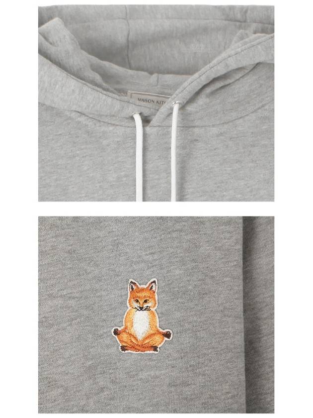 Yoga Fox Embroidered Hood Gray - MAISON KITSUNE - BALAAN.
