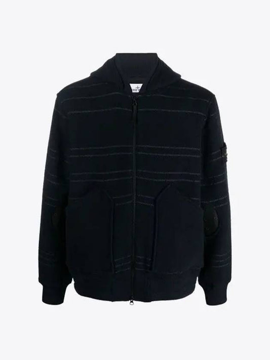 Men's Wappen Patch Zip-up Jacket Navy - STONE ISLAND - BALAAN 2