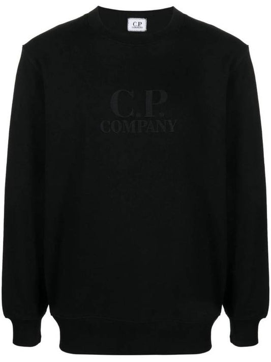 logo embroidered jersey fleece sweater 15CMSS113A005086W - CP COMPANY - BALAAN 1