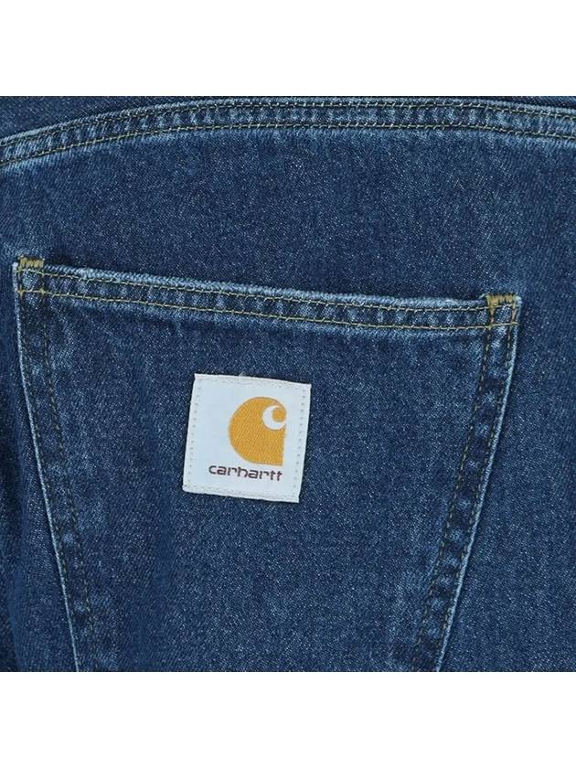 24SS NOLAN logo patch denim pants blue I033006 0106 - CARHARTT - BALAAN 4