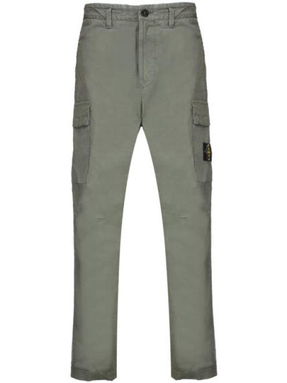 Supima Cotton Twill Stretch TC Straight Pants Green - STONE ISLAND - BALAAN 2