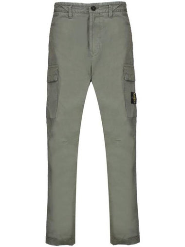 Supima Cotton Twill Stretch TC Straight Pants Green - STONE ISLAND - BALAAN 1