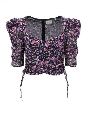 GALAOR Flower Puff Sleeve Top 270170 - ISABEL MARANT ETOILE - BALAAN 1