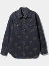 Men s Western 8oz Jacquard Rose Denim Shirt Jacket Indigo PU202 - NEEDLES - BALAAN 1