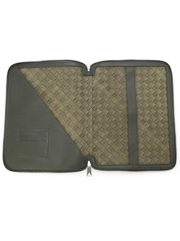 Intrecciato Document Case Clutch Bag Khaki - BOTTEGA VENETA - BALAAN 5