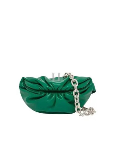 Chain Leather Belt Bag Green - BOTTEGA VENETA - BALAAN 2