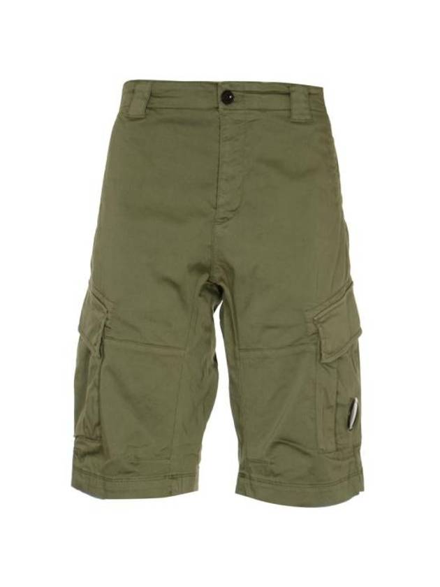 Stretch Satin Cargo Shorts Green - CP COMPANY - BALAAN 2