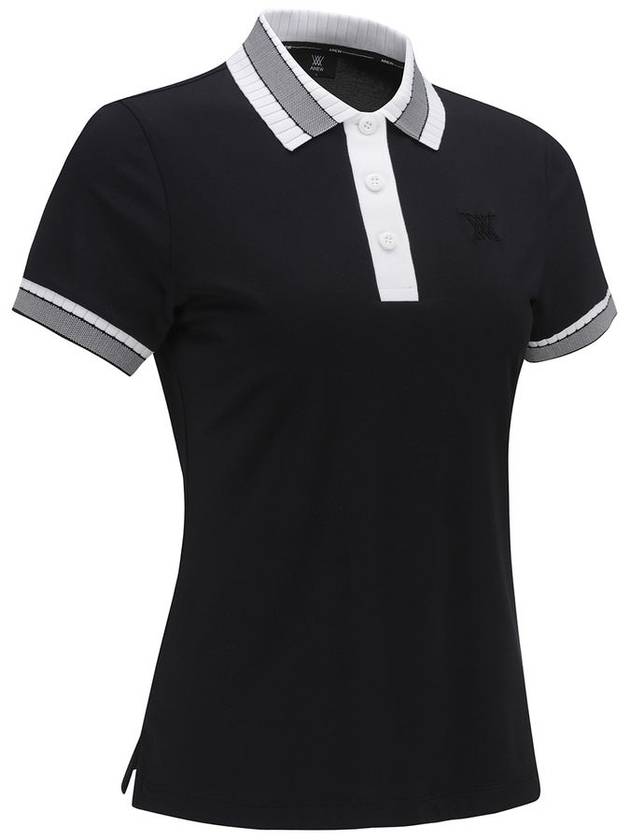 WOMEN COLLAR COLOR BLOCK SHORT T SHIRTBK - ANEWGOLF - BALAAN 4