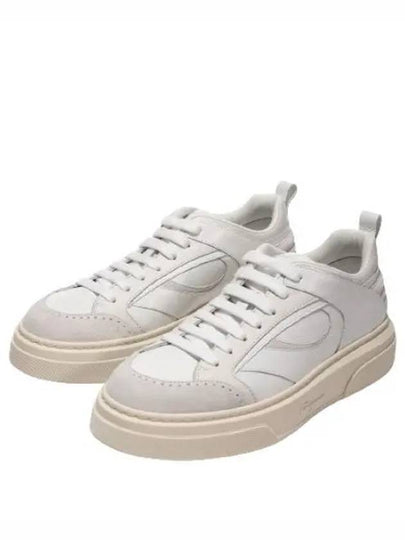 Casina Mix Low Top Sneakers White - SALVATORE FERRAGAMO - BALAAN 2