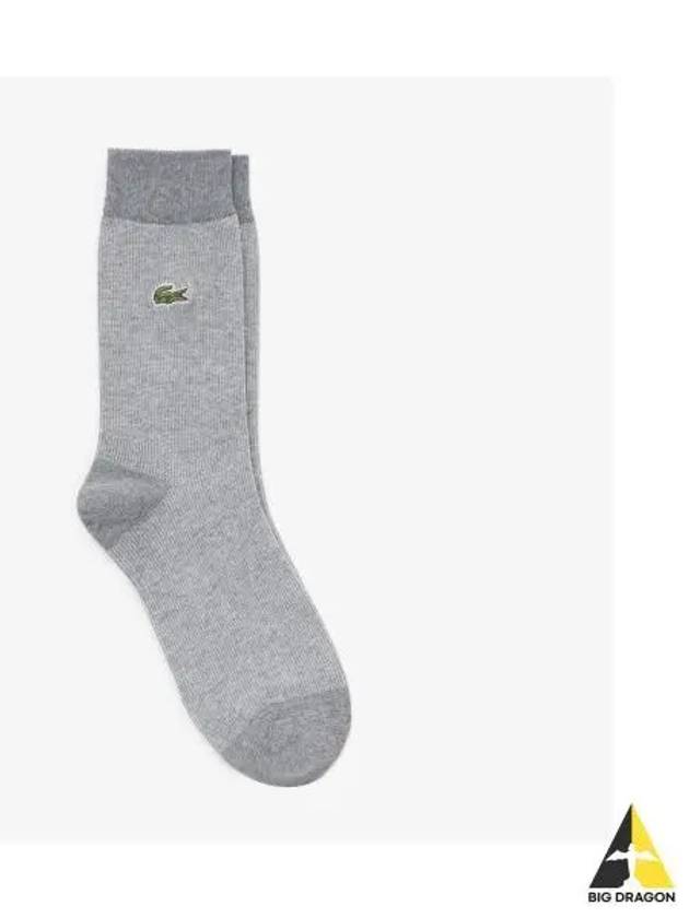 Men s Vertical Pin Stripe Gentleman Socks Melange Gray - LACOSTE - BALAAN 1