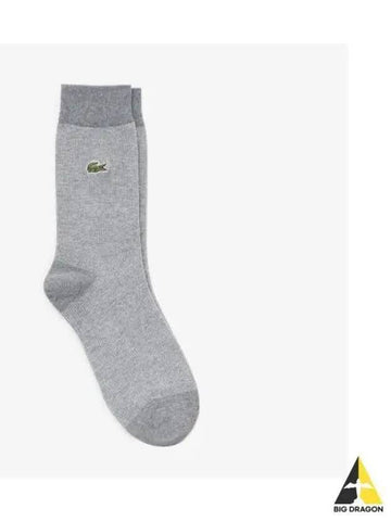 Men s Vertical Pin Stripe Gentleman Socks Melange Gray - LACOSTE - BALAAN 1