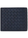 Intrecciato Weaving Half Wallet Navy - BOTTEGA VENETA - BALAAN 3