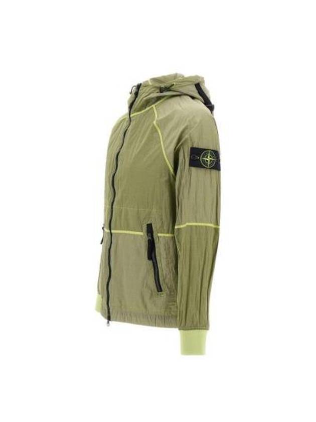 Watro Nylon Hooded Jacket Lime Green - STONE ISLAND - BALAAN 4