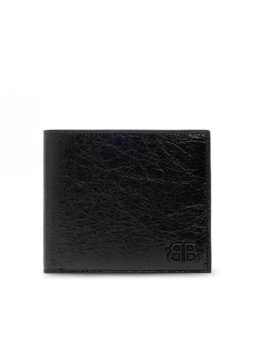 Monaco Square Folded Half Wallet Black - BALENCIAGA - BALAAN 2