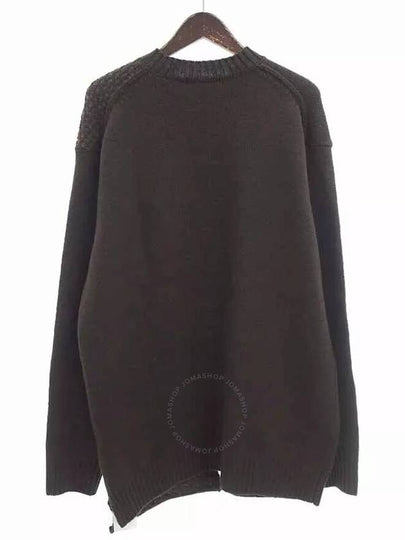 Yohji Yamamoto Men's Brown  Round Neck Knit Sweater, Brand Size 3 (Large) - YOHJI YAMAMOTO - BALAAN 2