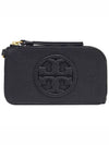 Miller Top Zip Leather Card Wallet Black - TORY BURCH - BALAAN 4