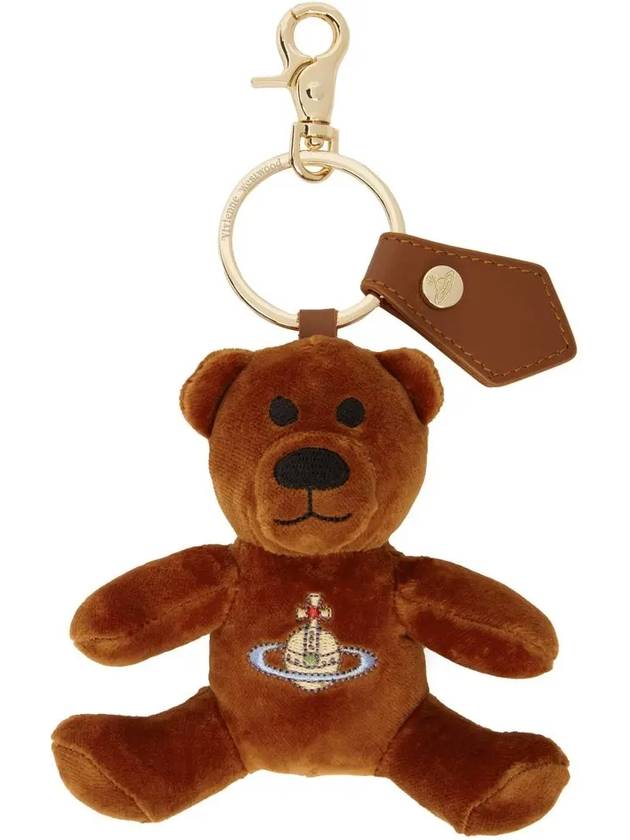 Embroidered Logo Teddy Bear Keyholder Brown - VIVIENNE WESTWOOD - BALAAN 3