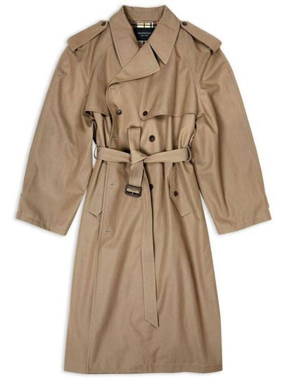 Women's Oversized Shoulder Tab Trench Coat Beige - BALENCIAGA - BALAAN 2