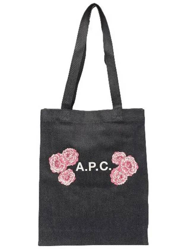 Roux Logo Denim Tote Bag Navy - A.P.C. - BALAAN 3