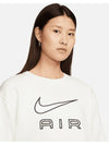 Sweatshirt DQ6568133 Cream Ivory WOMENS S,L Asian fit - NIKE - BALAAN 3