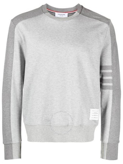 4 Bar Stripe Two Tone Loopback Sweatshirt Grey - THOM BROWNE - BALAAN 2